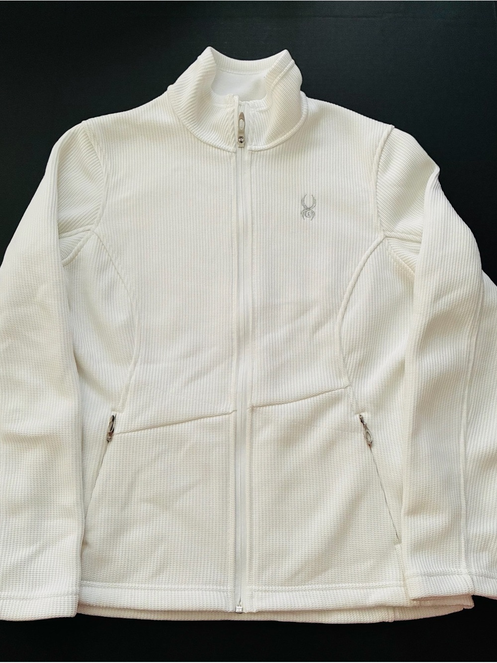 Spyder Women's core sweater white Full-Zip Waffle Fleece Jacket